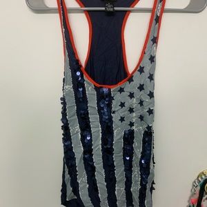 American flag tank